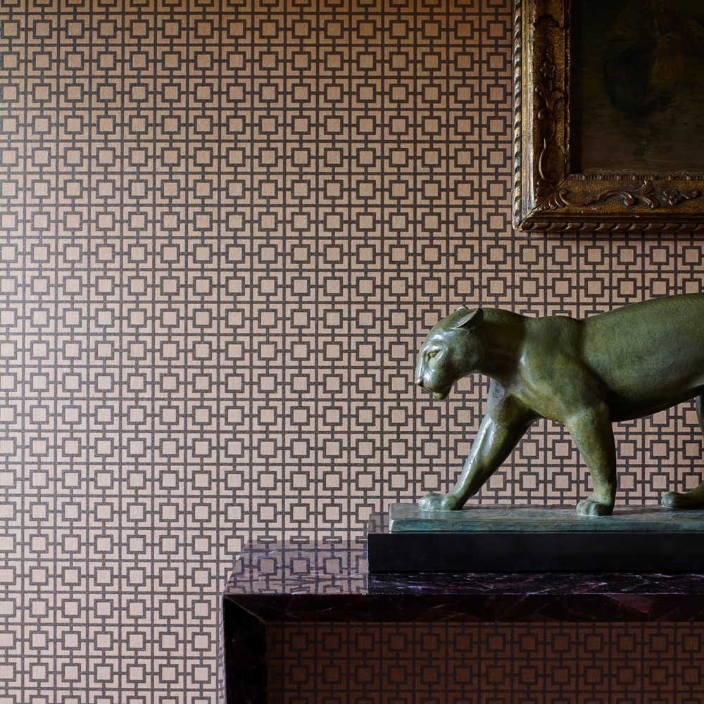 Seizo Wallpaper 312827 by Zoffany in Copper Brown